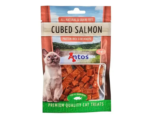 Snacks Gatos Antos Cubos Salmon 50gr