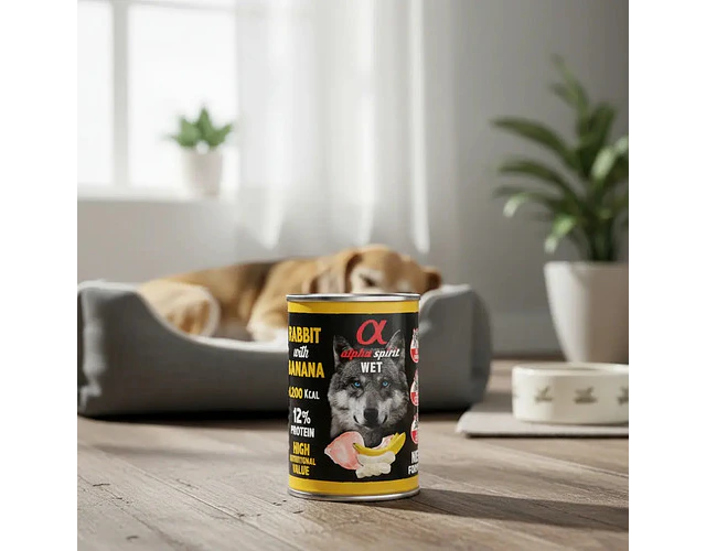 Alpha Spirit Alimento Húmedo Perro Sabor Conejo Y Plátano 400g