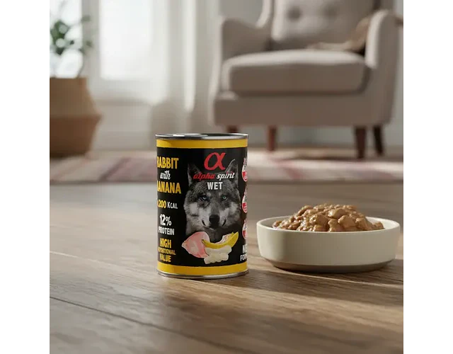 Alpha Spirit Alimento Húmedo Perro Sabor Conejo Y Plátano 400g