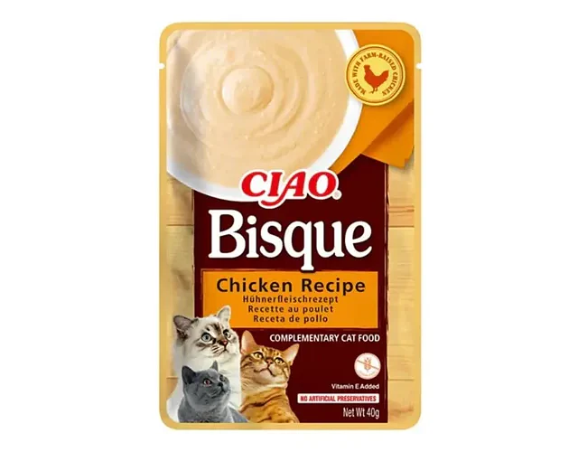 Snack Para Gatos Inaba Ciao Churu Cat Bisque Chicken 40gr Np