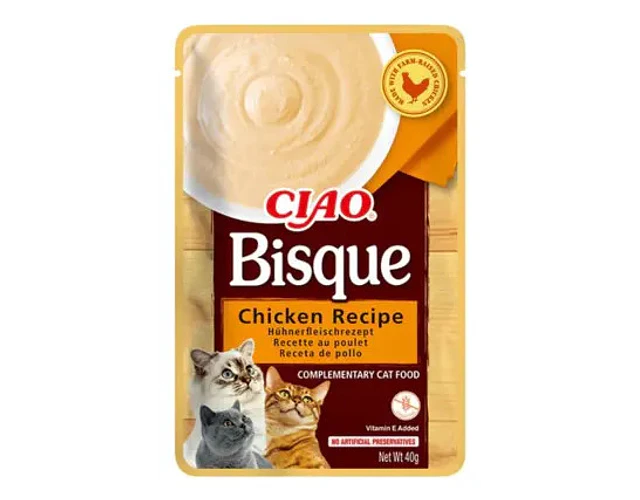 Snack Para Gatos Inaba Ciao Churu Cat Bisque Chicken 40gr Np