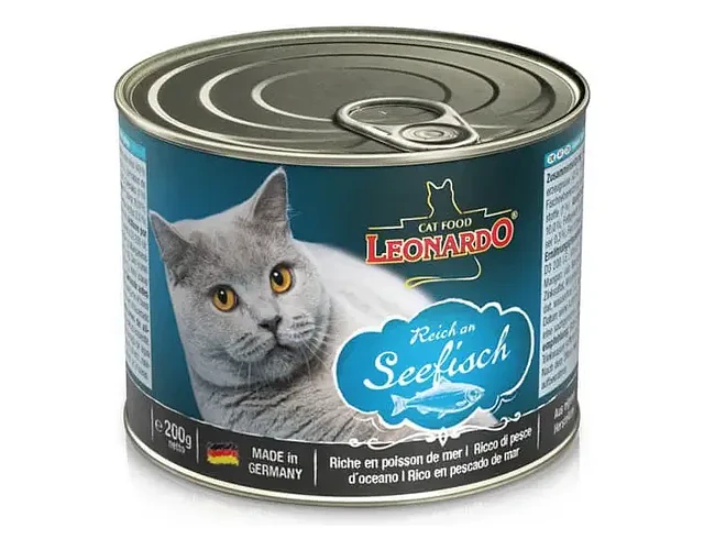 Alimento Leonardo Quality Selection Para Gato Adulto Sabor Pescado En Lata De 200g