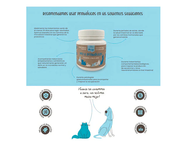 Prebiótico Y Probiótico 60 Grs. (perro/gato) - Winga