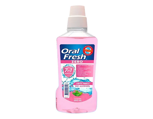 Enjuague Bucal Oralfresh Menta Fresca Zero Alcohol 250ml
