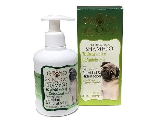 Shampoo Perro Drag Pharma Caléndula Té Verde Cuidado Pelaje 250ml Té Verde Y Caléndula