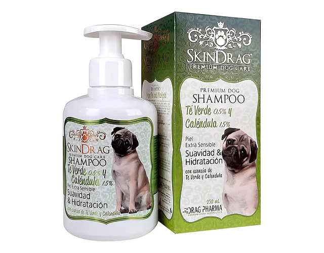 Shampoo Perro Drag Pharma Caléndula Té Verde Cuidado Pelaje 250ml Té Verde Y Caléndula