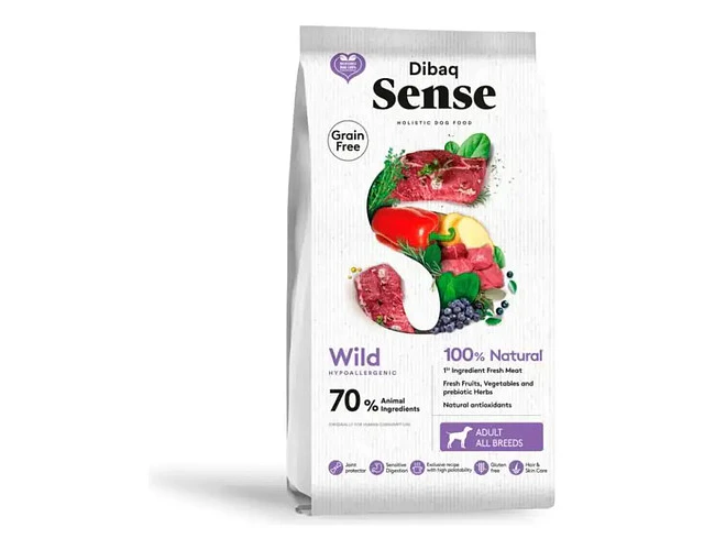 Dibaq Sense Alimento Seco Hipoalergénico Para Perro Adulto Jabalí Y Ciervo 2kg