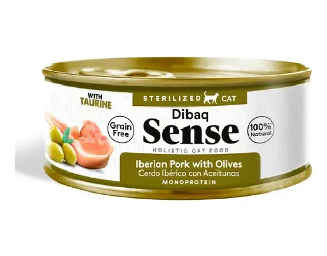 Dibaq Sense Alimento Húmedo para Gatos Esterilizados Cerdo Ibérico Aceitunas 70g