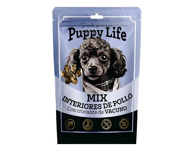 Puppy Life Mix Interiores De Pollo C/crocante De Vacuno 80g
