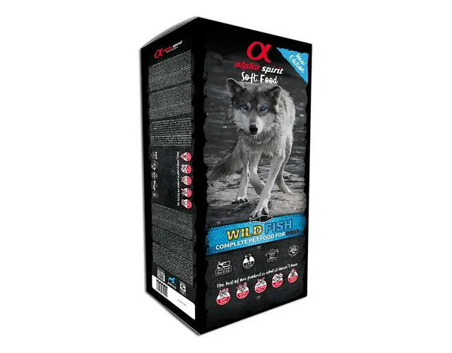 Alimento Semihúmedo Alpha Spirit Para Perro Con Pescado Salvaje De 9 Kg