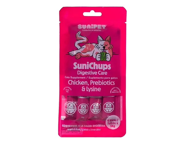 Snack Para Gatos Sunichups Digestive Care (pollo)