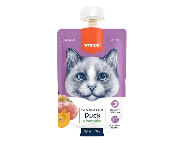Wanpy Tasty Meat Paste Pato Para Gatos 90g