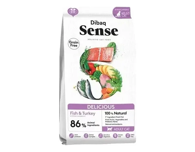 Dibaq Sense Alimento Delicious Pescado Y Pavo Gatos 6kg
