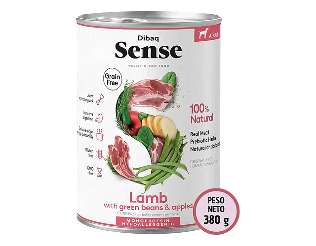 Alimento Húmedo Perro Adulto Sense Cordero 380g Monoproteico Hipoalergénico