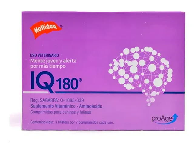 Suplemento Para Perro Gato Holliday Iq180 Neuroprotector X21
