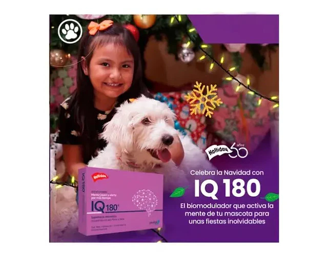 Suplemento Para Perro Gato Holliday Iq180 Neuroprotector X21