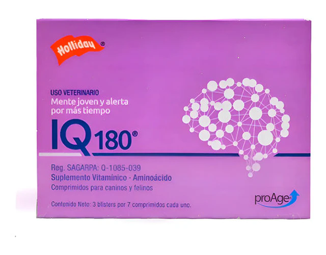 Suplemento Para Perro Gato Holliday Iq180 Neuroprotector X21