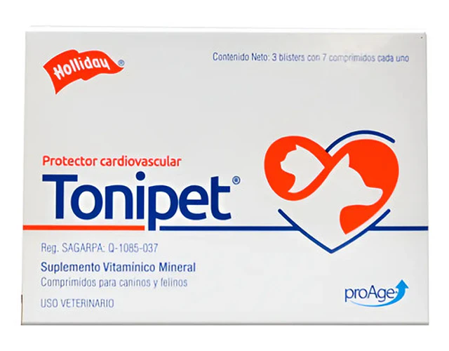 Tonipet Holliday Vitaminas Taurina Perros Gatos Tamaños 21 Comprimidos