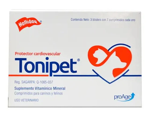 Tonipet Holliday Vitaminas Taurina Perros Gatos Tamaños 21 Comprimidos