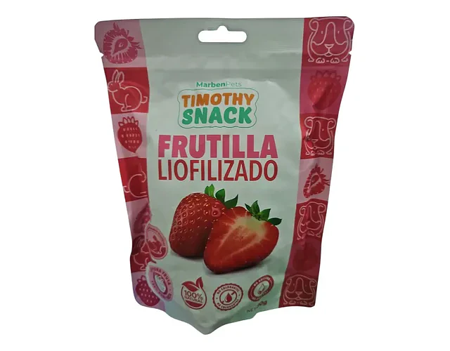 Snack Liofilizado Frutilla Para Roedores 30g Marbenpets Conejos Cobayas