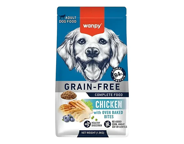 Wanpy Alimento Completo Grain Free Adulto 1.5 Kg Sabor Pollo
