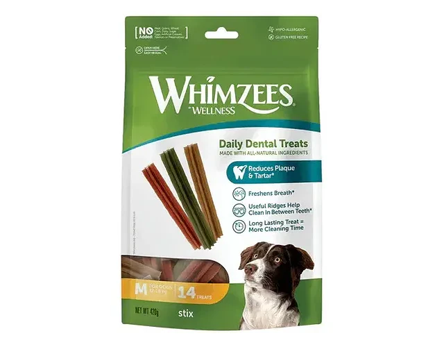 Whimzees Premios Palitos Para Perro De 12-18 Kg 14 Piezas