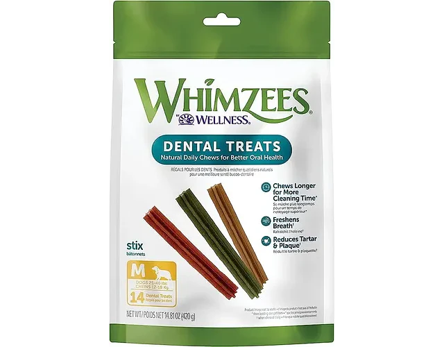 Whimzees Premios Palitos Para Perro De 12-18 Kg 14 Piezas