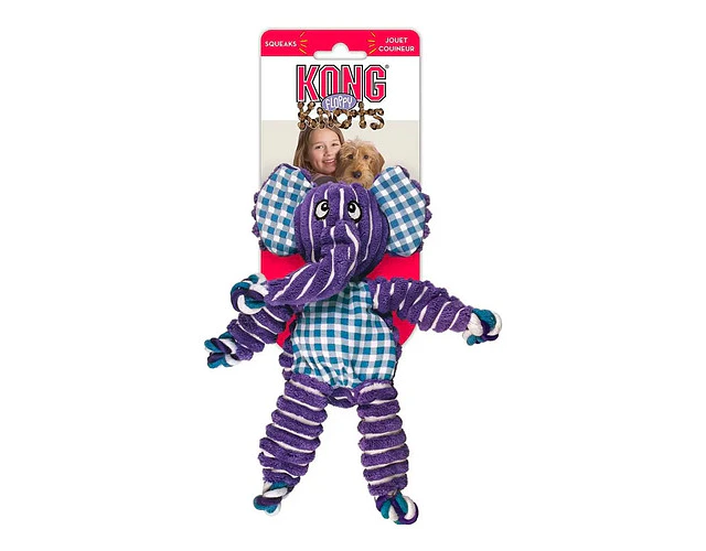 Juguete Chillón Kong Floppy Knots Talla S / M - Perros Diseño Elefante Floppy Knots