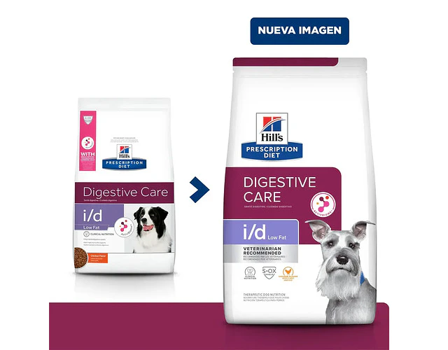 Alimento Hill's Prescription Diet Digestive Care I/d Low Fat Para Perro Adulto Todos Los Tamaños Sabor Pollo De 3.856 Kg