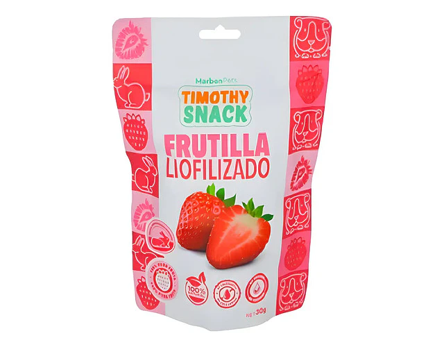 Snack Liofilizado Frutilla Para Roedores 30g Marbenpets Conejos Cobayas