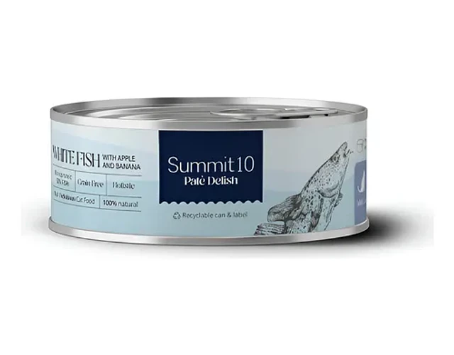 Alimento Húmedo Summit Gato 85g Paté Pescado Blanco Con Manzana