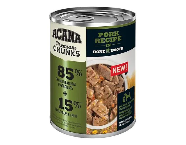 Acana Alimento Húmedo Para Perros Cerdo 363g Con Caldo De Hueso