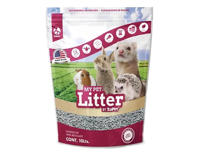 Sustrato De Papel Reciclado Marrón 10 L My Pet Litter Zupet Marrón Claro