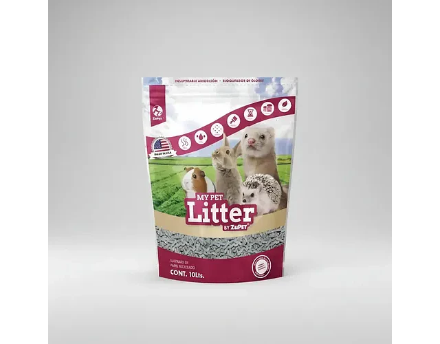 Sustrato De Papel Reciclado Marrón 10 L My Pet Litter Zupet Marrón Claro