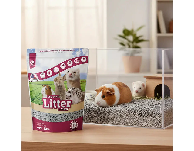 Sustrato De Papel Reciclado Marrón 10 L My Pet Litter Zupet Marrón Claro