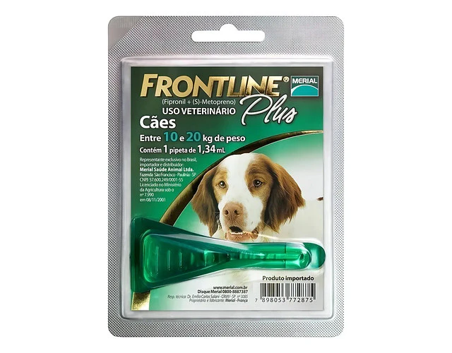 Frontline Plus Pipeta Antipulgas Garrapatas Perro 10-20kg