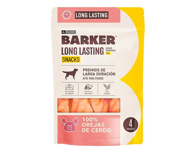 Barker Snack Para Perro Oreja De Cerdo 4 Unidades