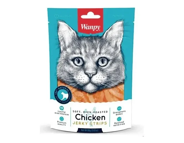 Wanpy Jerky Strips Para Gatos Sabor Soft Chicken