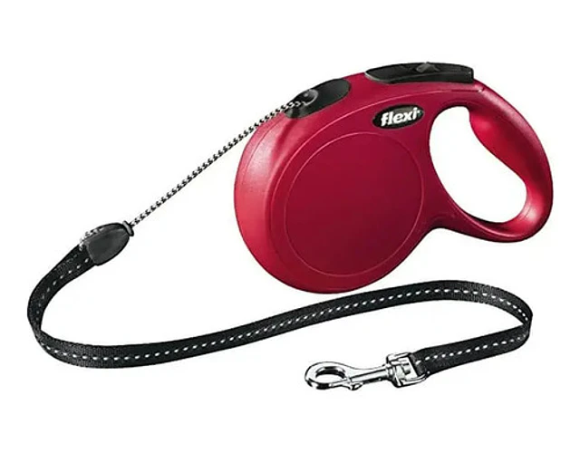 Correa Retractil Flexi New Classic Rojo 8mt Talla Medium