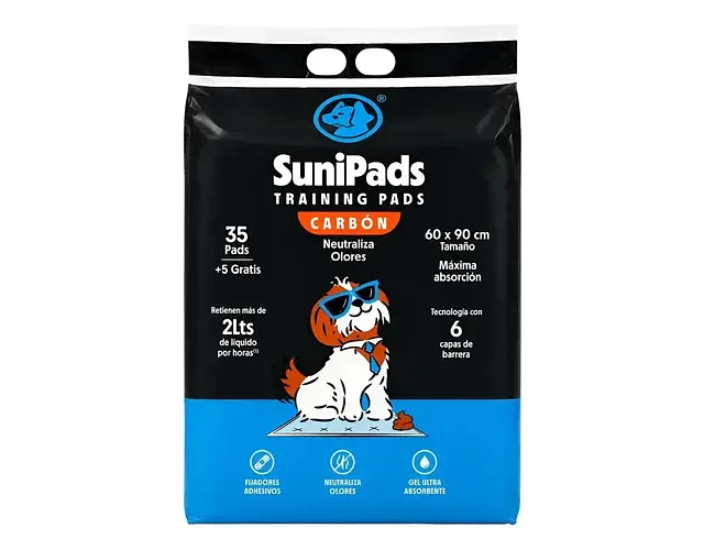 Sabanillas Sunipet Sunipads Carbón Activo 60x90cm 35 Unidades Ultra Absorbentes