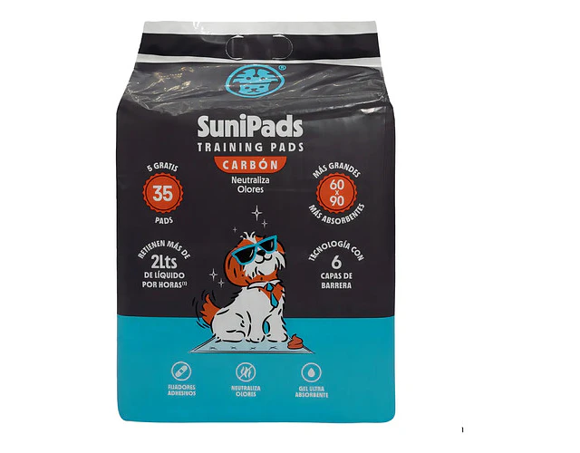 Sabanillas Sunipet Sunipads Carbón Activo 60x90cm 35 Unidades Ultra Absorbentes