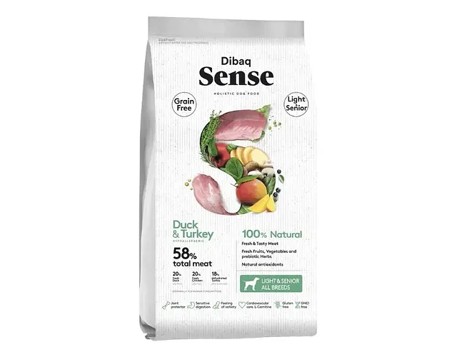 Dibaq Sense Alimento Holistic Pavo Y Pato Light 2kg