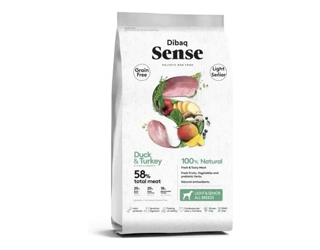 Dibaq Sense Alimento Holistic Pavo Y Pato Light 2kg