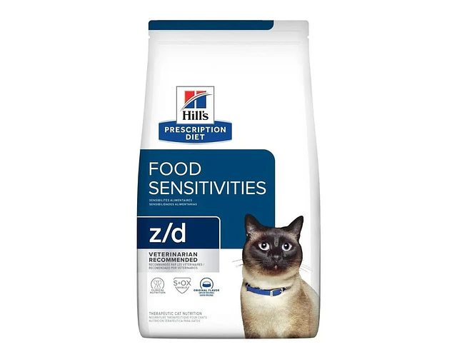 Alimento Hill's Prescription Diet Food Sensitivities Z/d Para Gato Adulto Sabor Pollo De 1.8 Kg