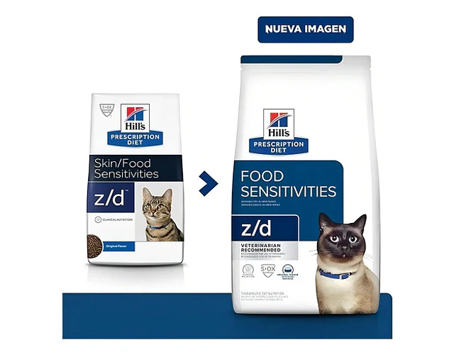 Alimento Hill's Prescription Diet Food Sensitivities Z/d Para Gato Adulto Sabor Pollo De 1.8 Kg