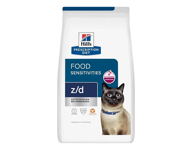 Alimento Hill's Prescription Diet Food Sensitivities Z/d Para Gato Adulto Sabor Pollo De 1.8 Kg