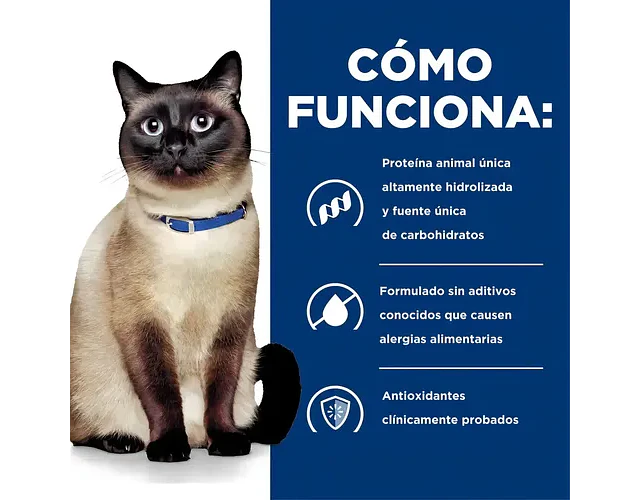 Alimento Hill's Prescription Diet Food Sensitivities Z/d Para Gato Adulto Sabor Pollo De 1.8 Kg