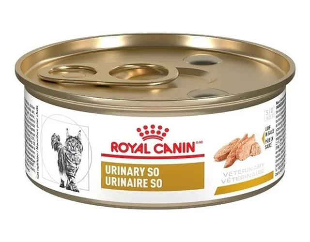 Alimento Royal Canin Veterinary Diet Urinary S/O para gato adulto de raza pequeña sabor mix de 145 g