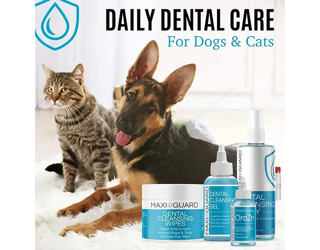 MaxiGuard Dental Cleansing Wipes For Dogs Cats Horses Menta