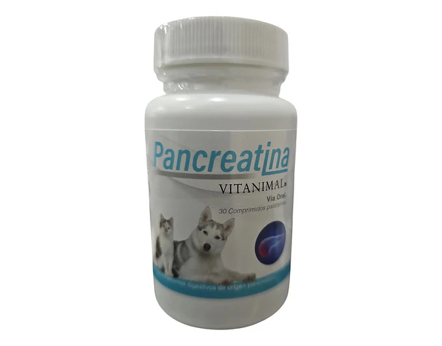 Pancreatina 30 Comprimidos Palatables Para Perros O Gatos